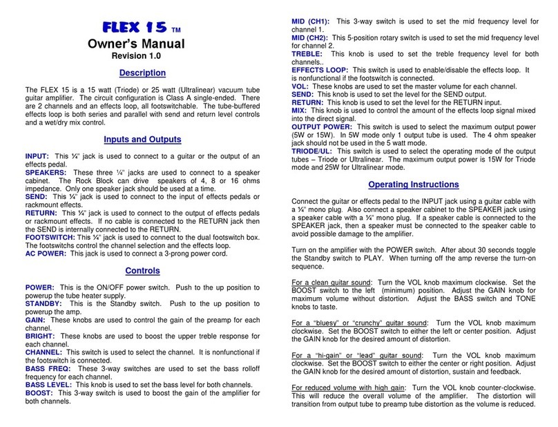 Surprise sound FLEX 15 owner's manual