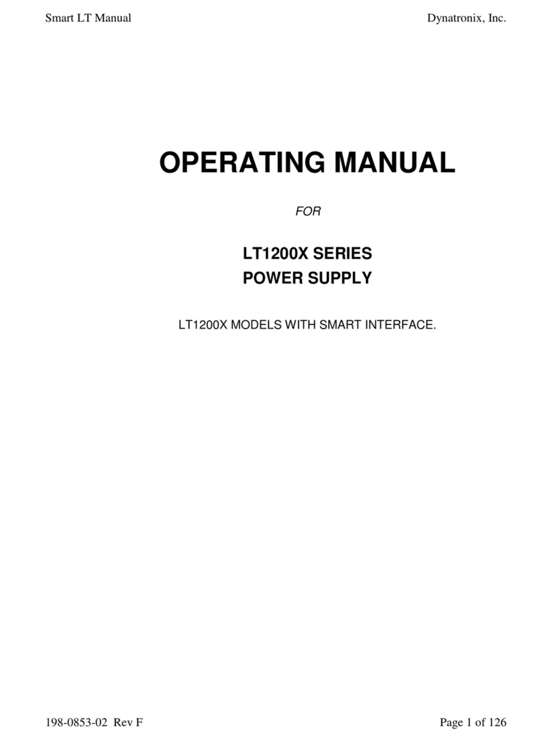 Dynatronix LT1200X SERIES operating manual