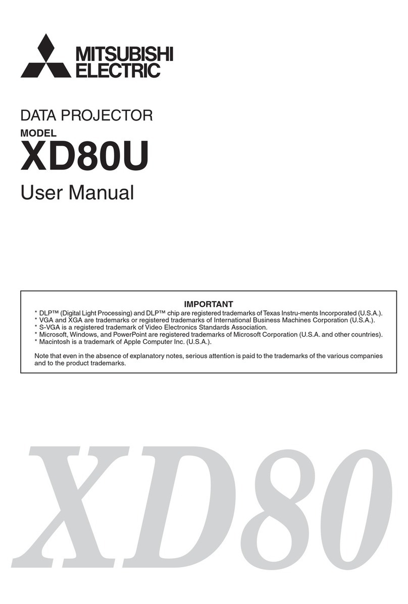 Mitsubishi Electric XD80U User manual Mitsubishi Electric XD80U User manual