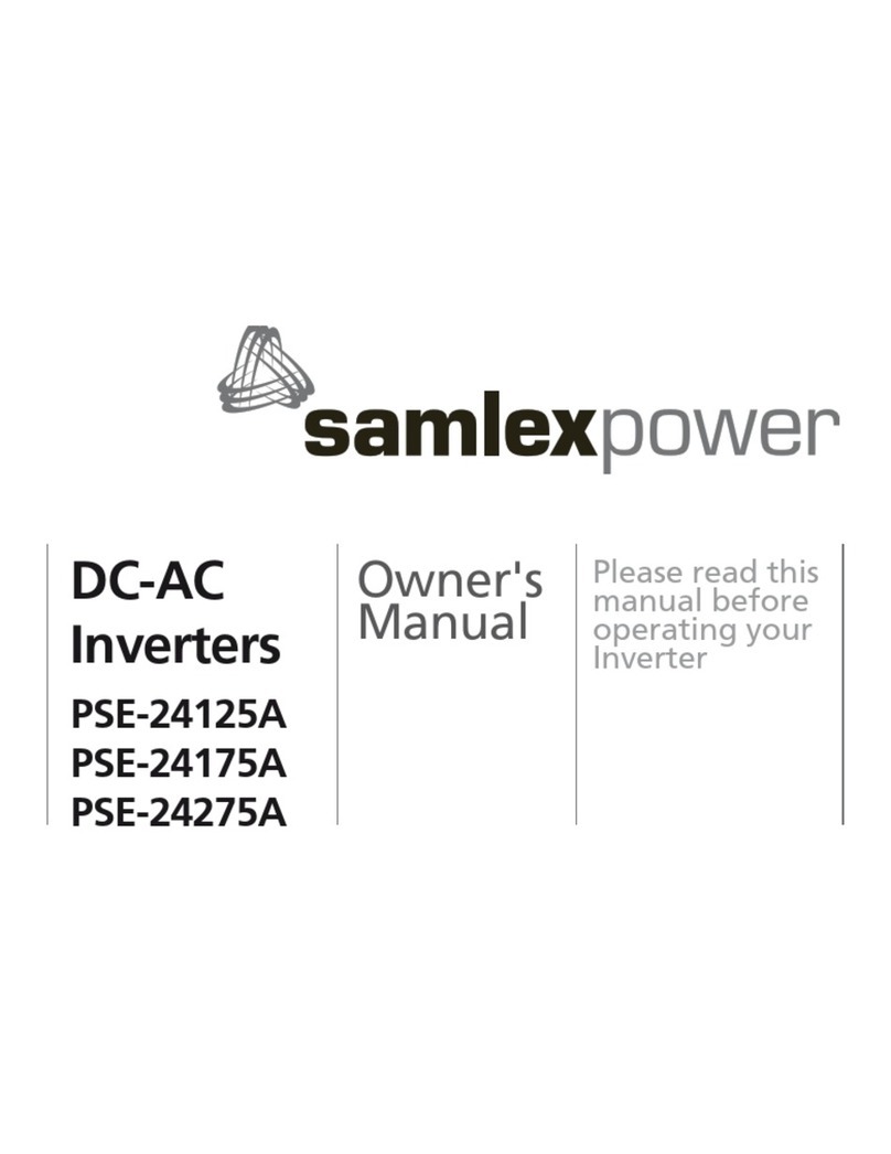 Samlexpower PSE-24125A owner's manual