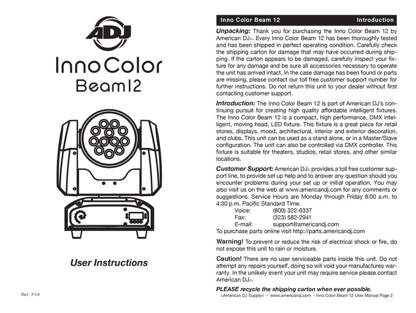 ADJ InnoColor Beam12 User manual ADJ InnoColor Beam12 User manual
