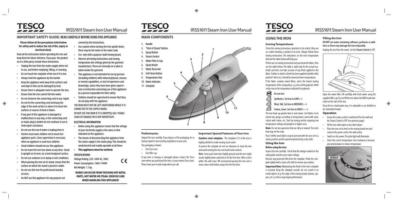 Tesco IRSS1611 user manual