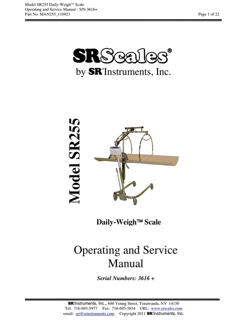 SRScales Daily-Weigh SR255 Operating and service manual