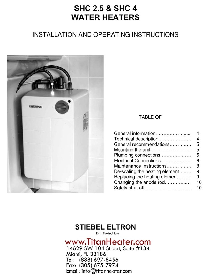 STIEBEL ELTRON SHC 4 Installation and operating instructions STIEBEL ELTRON SHC 4 Installation and operating instructions