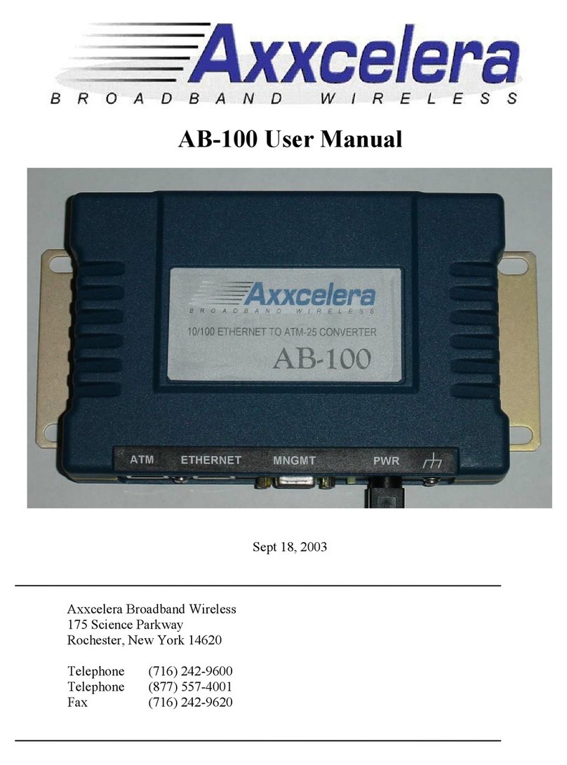 Axxcelera Broadband Wireless AB-100 user manual