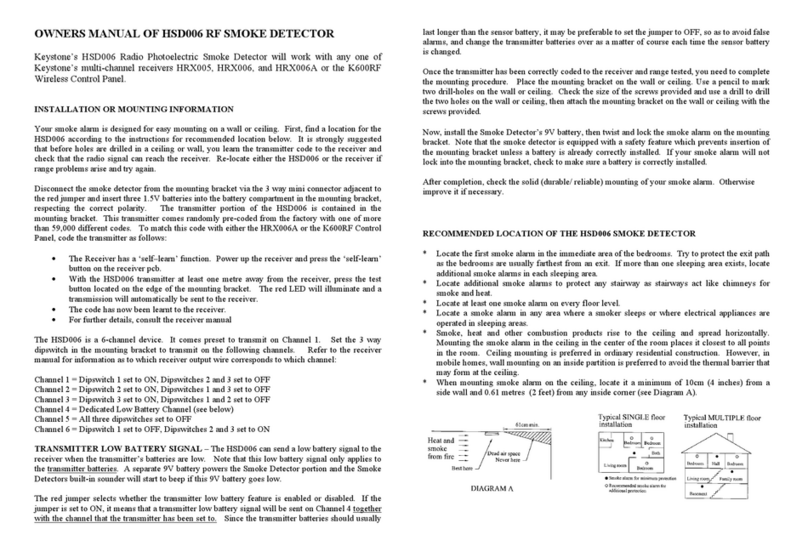 Keystone’s HSD006 owner's manual