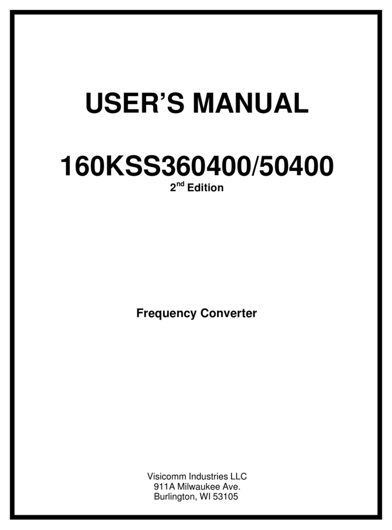 Visicomm Industries 160KSS360400/50400 user manual