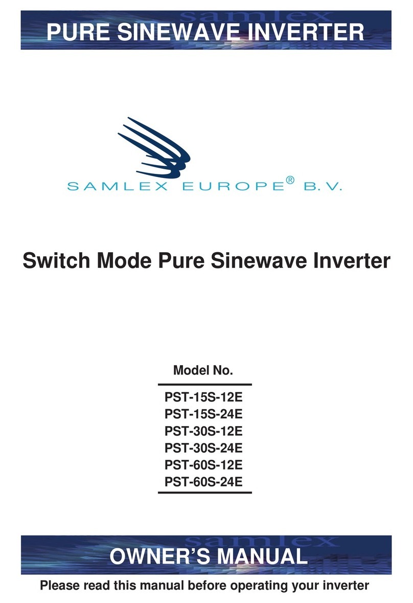 Samlex Europe PST-15S-12E owner's manual