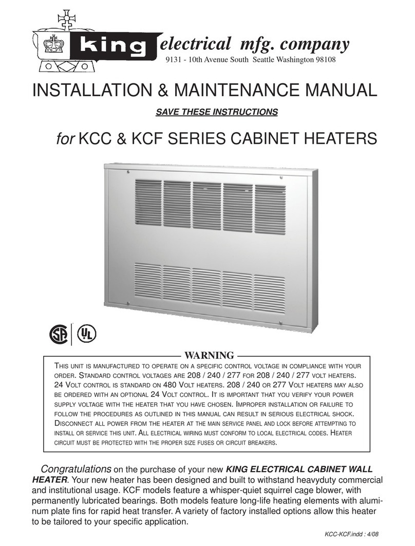 King Electrical KCC SERIES Installation & maintenance manual King Electrical KCC SERIES Installation & maintenance manual