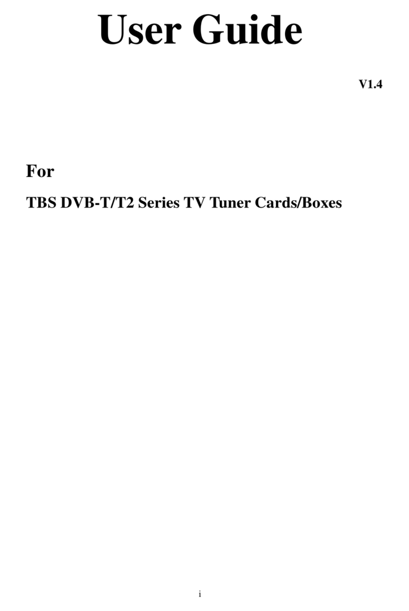 tbs electronics DVB-T/T2 Series User manual tbs electronics DVB-T/T2 Series User manual