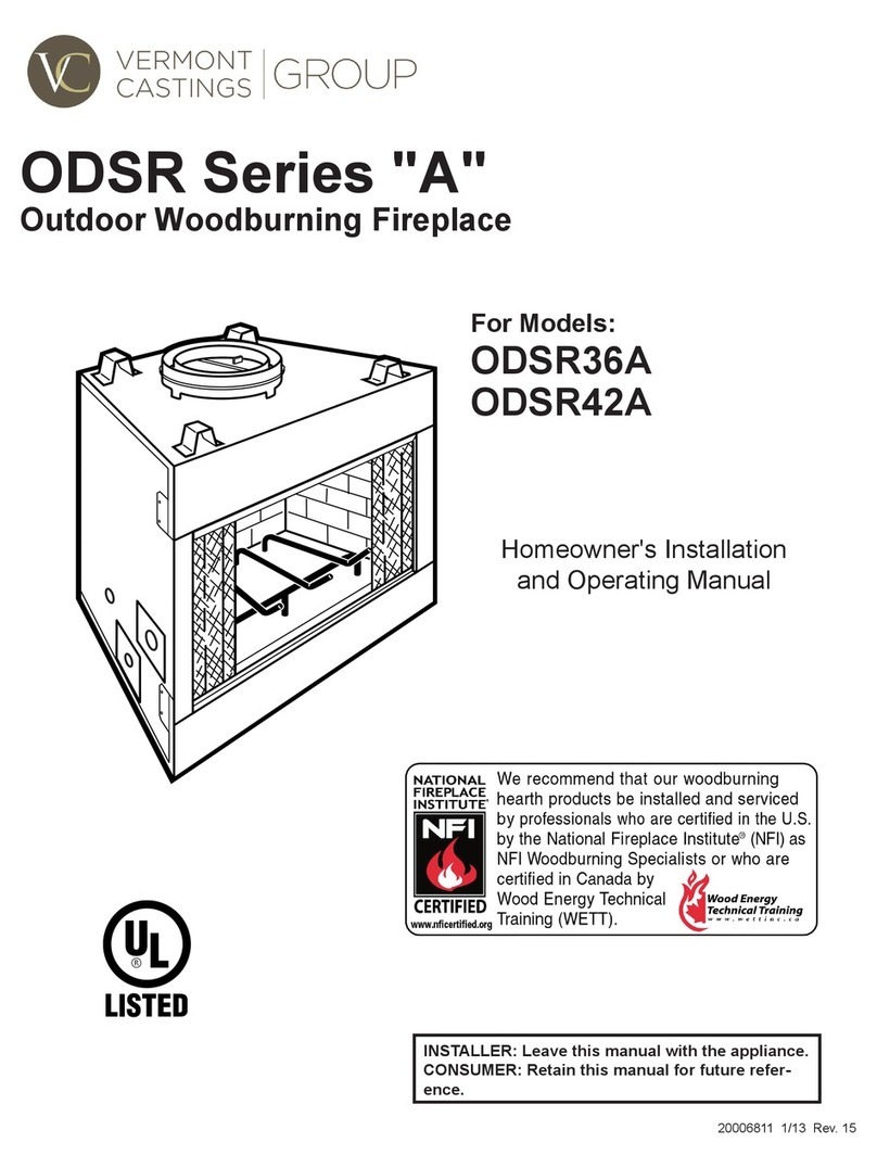 Vermont Castings ODSR36A Installation and operating manual