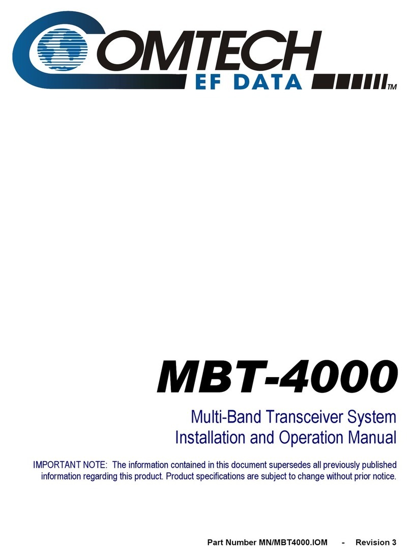 Comtech EF Data MBT-4000 User manual