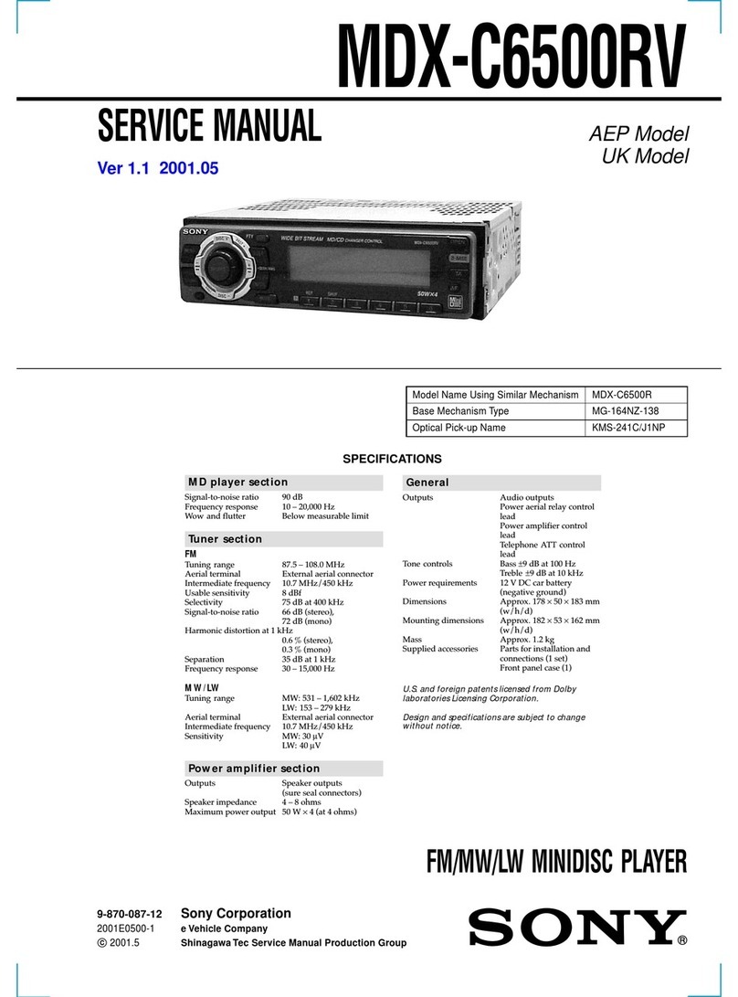 Sony MDX-C6500RV Service manual