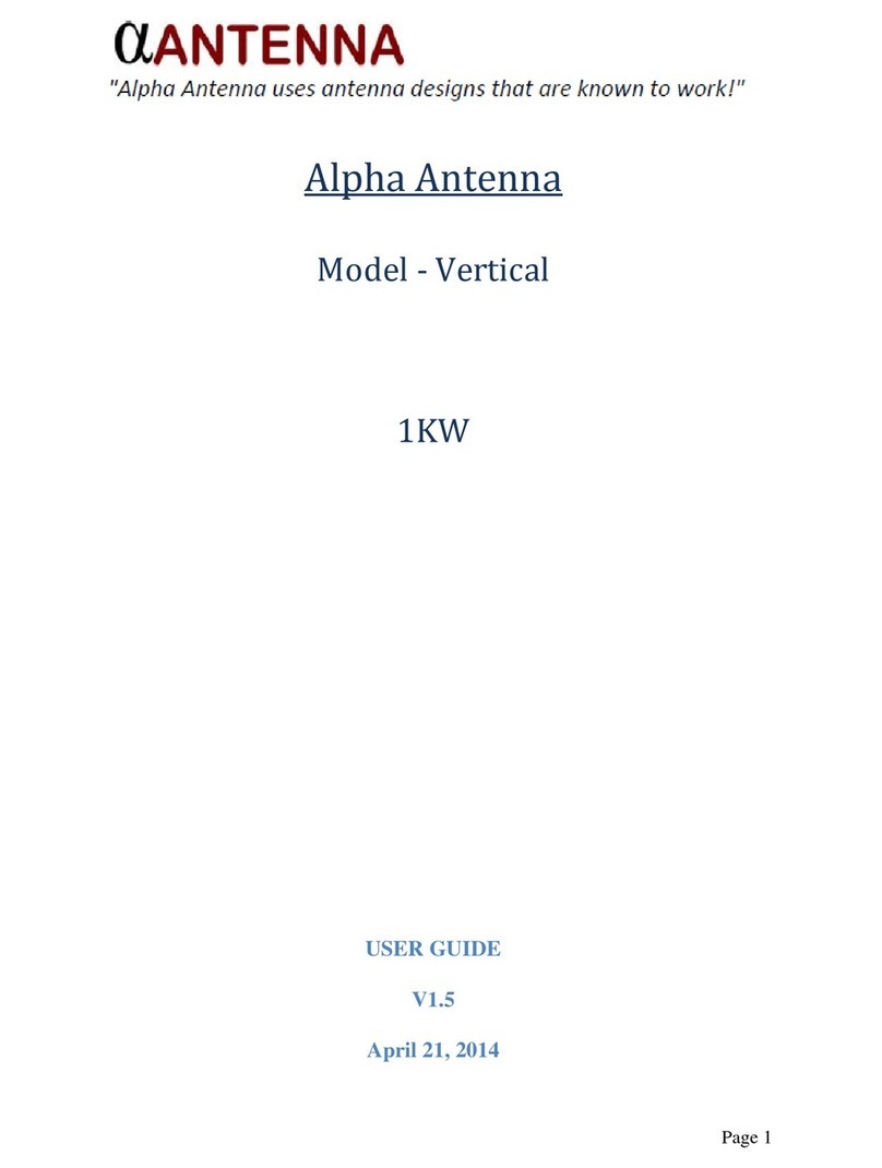 Alpha Antenna Vertical Antenna User manual Alpha Antenna Vertical Antenna User manual