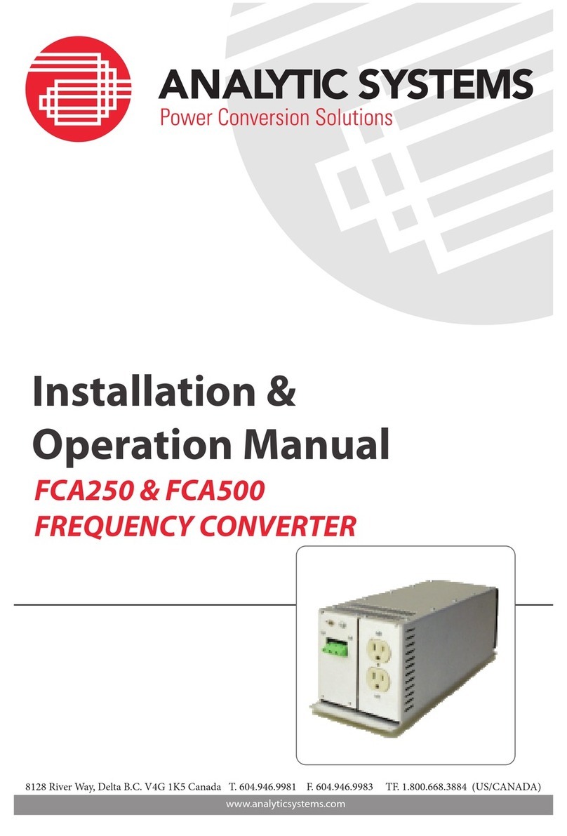 Analytic Systems FCA250 User manual