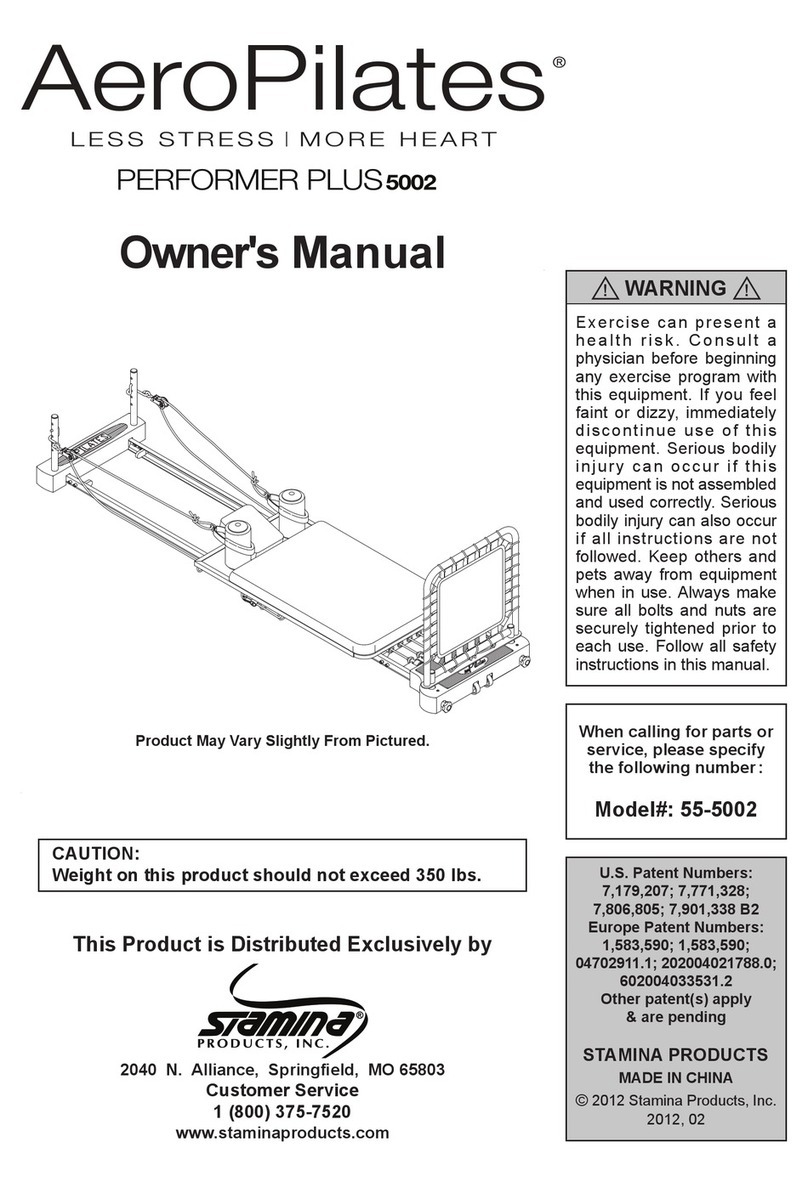 AeroPilates AeroPilates Performer Plus 5002 owner's manual AeroPilates AeroPilates Performer Plus 5002 owner's manual