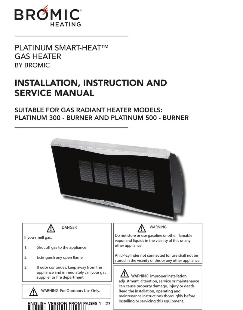 Bromic Heating platinum Smart-heat Installation, instruction and  service manual