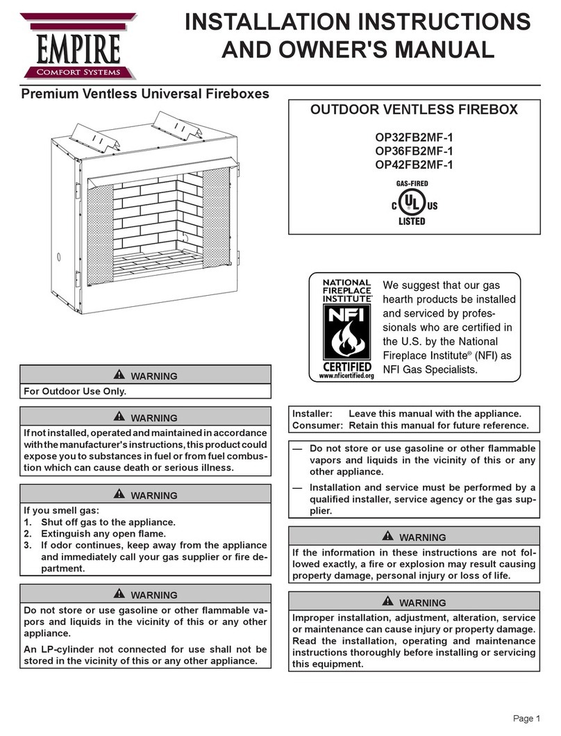 Empire OP32FB2MF-1 Installation instructions and owner's manual