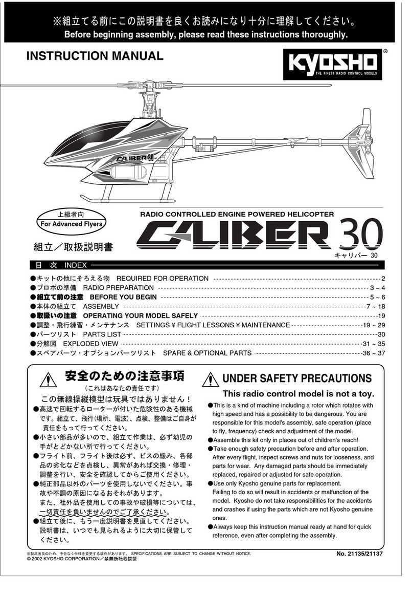 Kyosho Caliber 30 User manual
