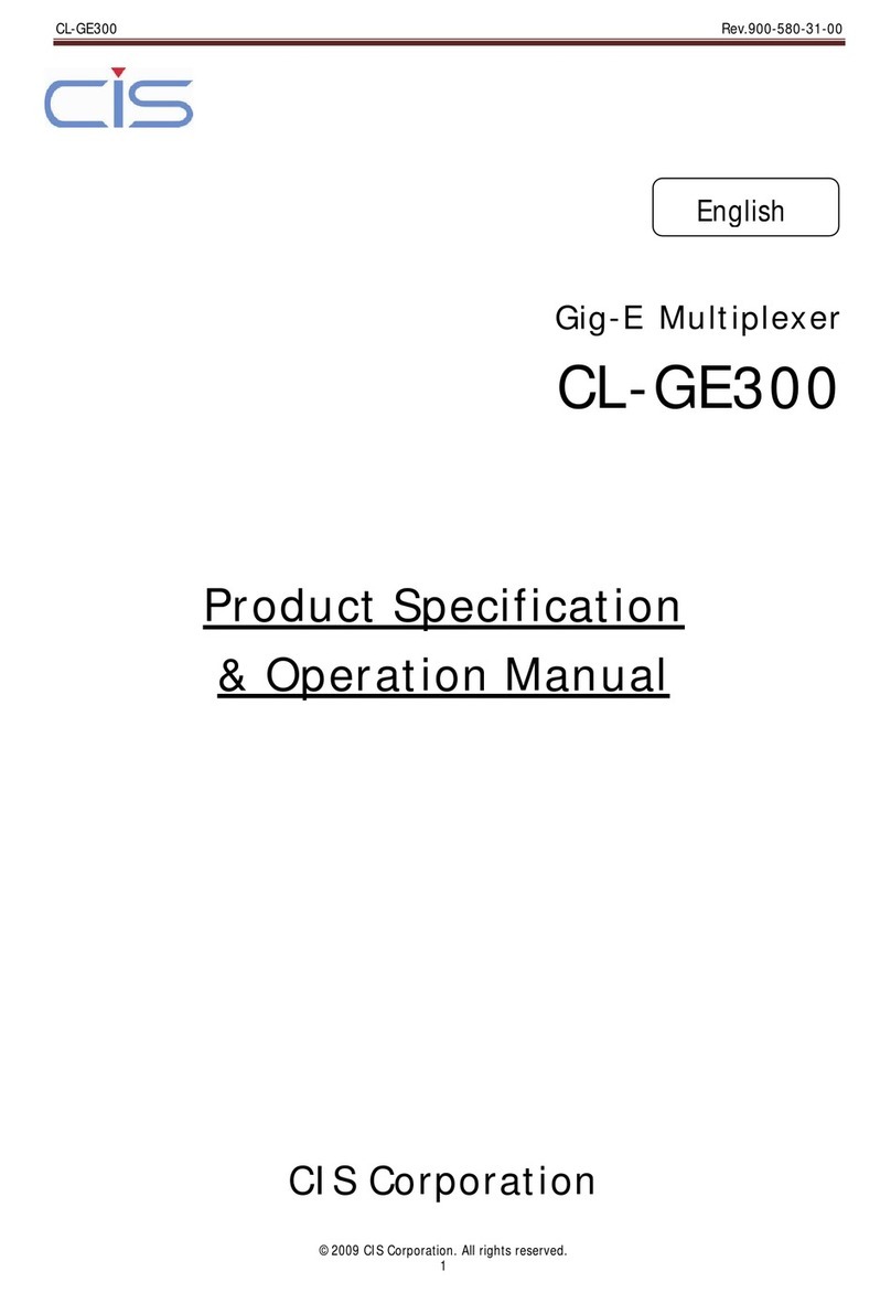 CIS CL-GE300 Product specification  & operation manual