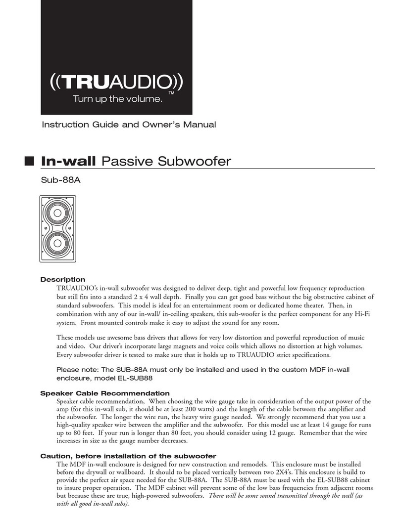 TRU Audio Sub-88A User manual