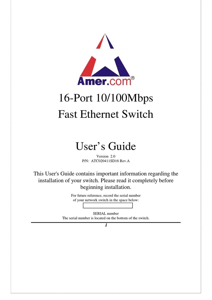 Amer.com 8-Port 10/100Mbps Fast Ethernet Switch User manual