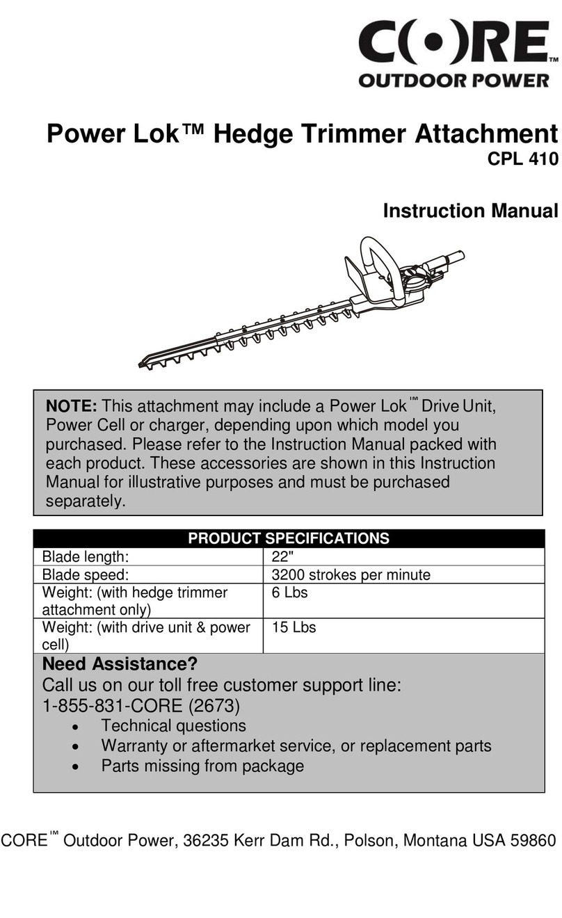 Core Outdoor Power CPL 410 instruction manual