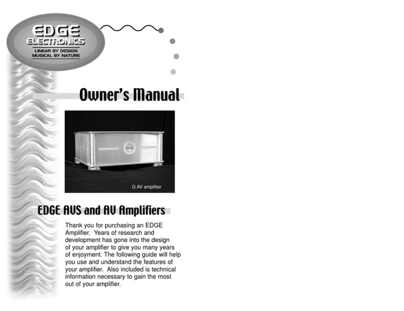 Edge AVS and AV Amplifiers User manual Edge AVS and AV Amplifiers User manual