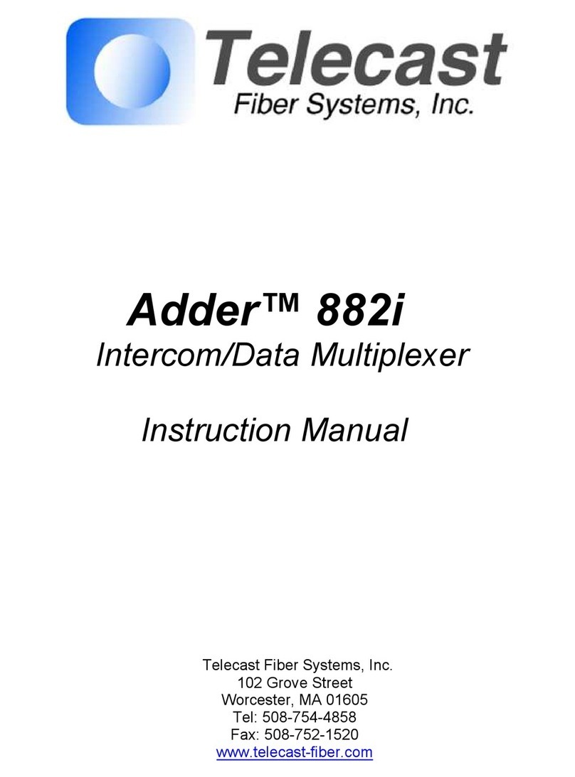 Telecast Adder 882i instruction manual