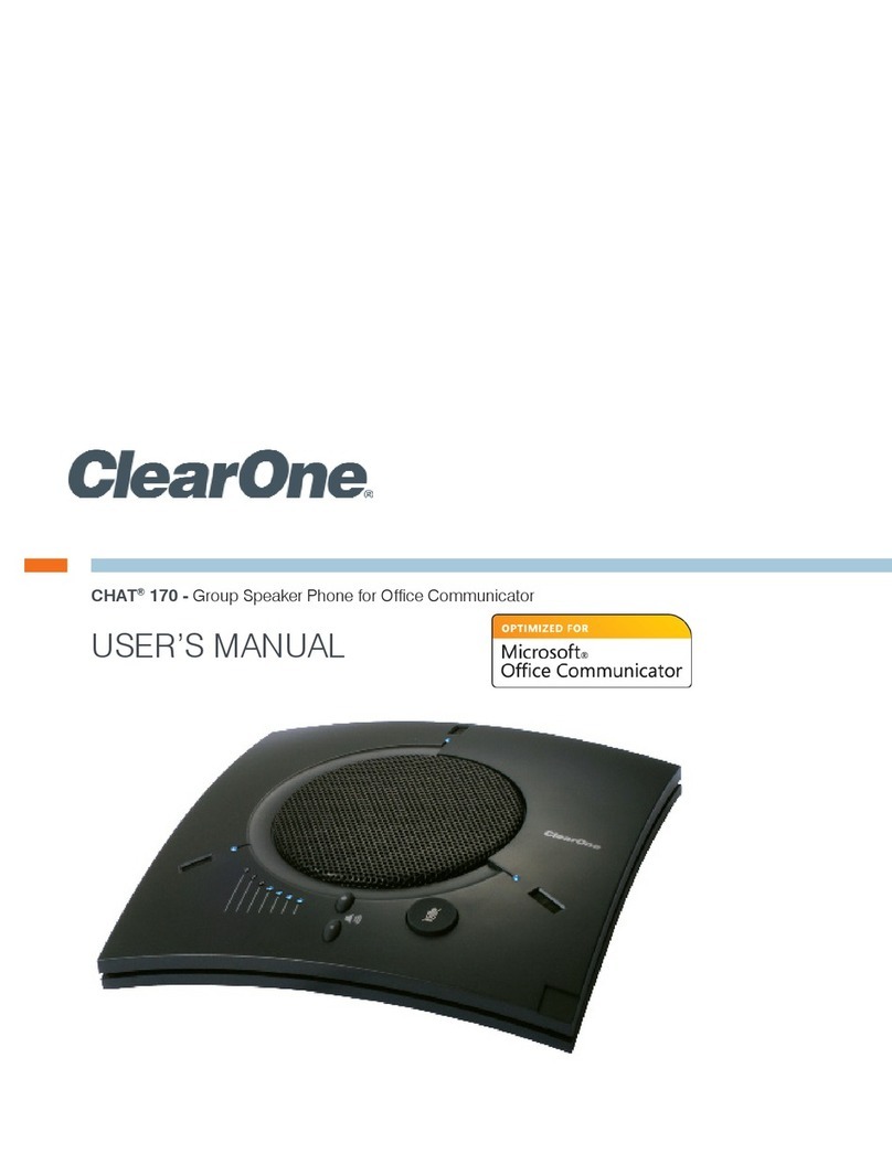 Clear One Chat 170 User manual