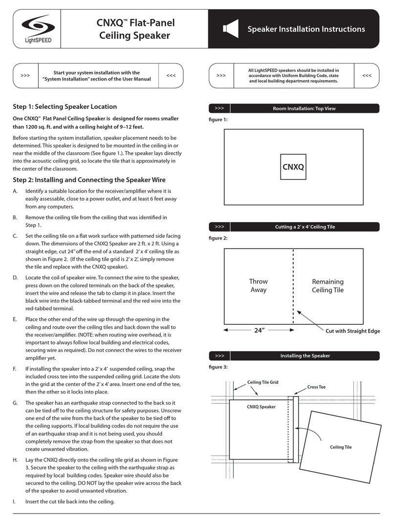 LightSpeed Technologies CNXQ installation instructions LightSpeed Technologies CNXQ installation instructions