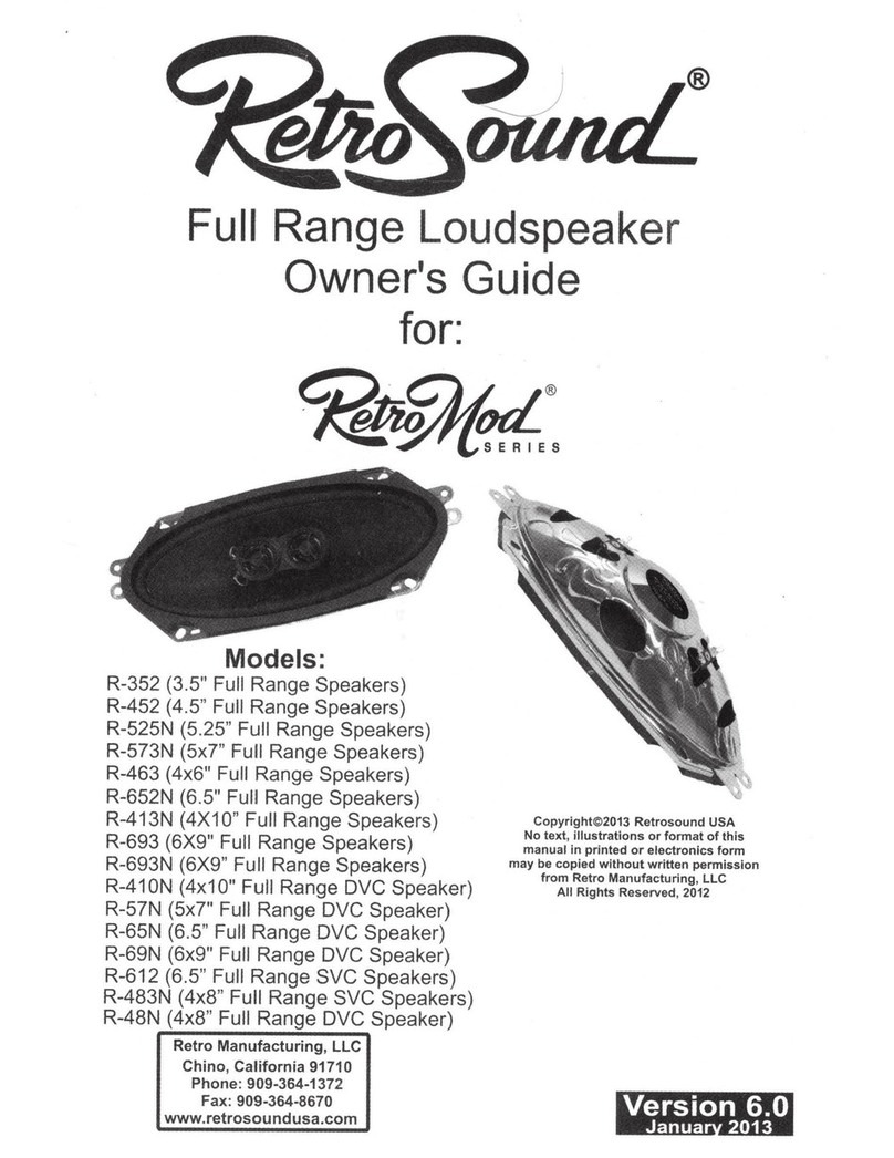 RetroSound RetroMod R-352 owner's guide