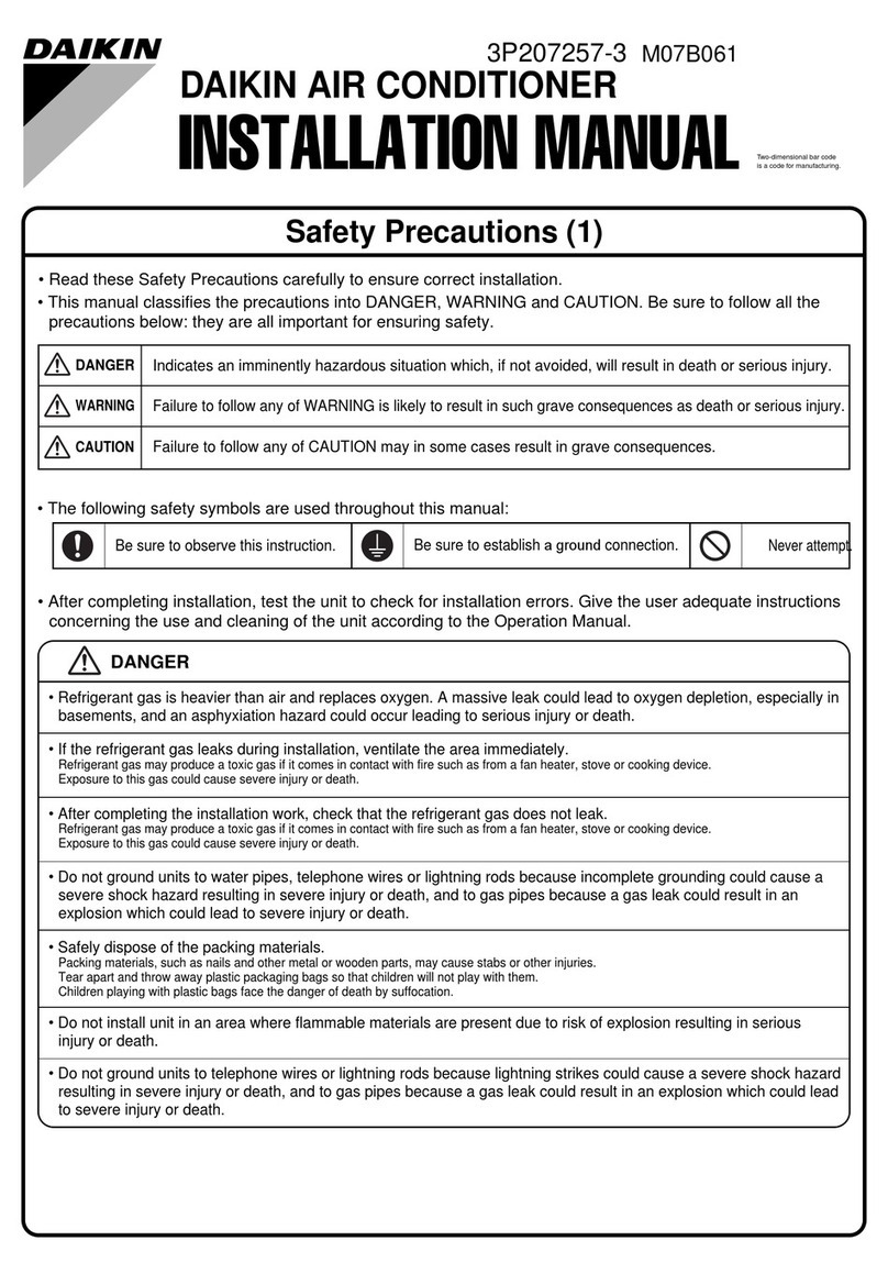 Daikin 3P207257-3 User manual Daikin 3P207257-3 User manual
