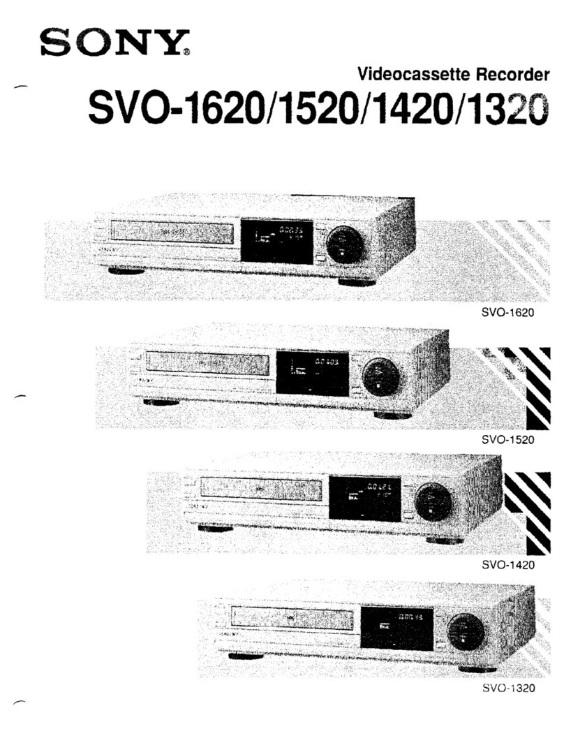 Sony SVO-1620 User manual