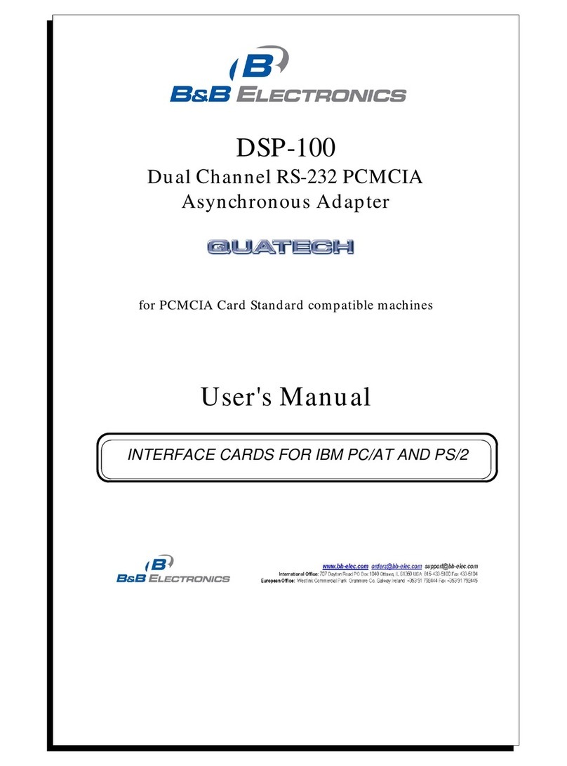 B&B Electronics DSP-100 user manual B&B Electronics DSP-100 user manual
