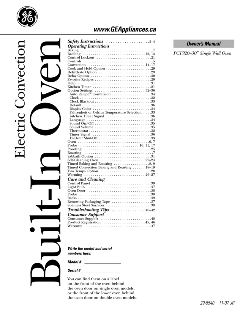 GE PCT920 owner's manual