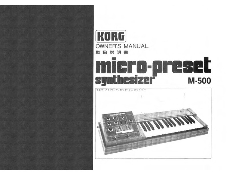 Korg M-500 User manual