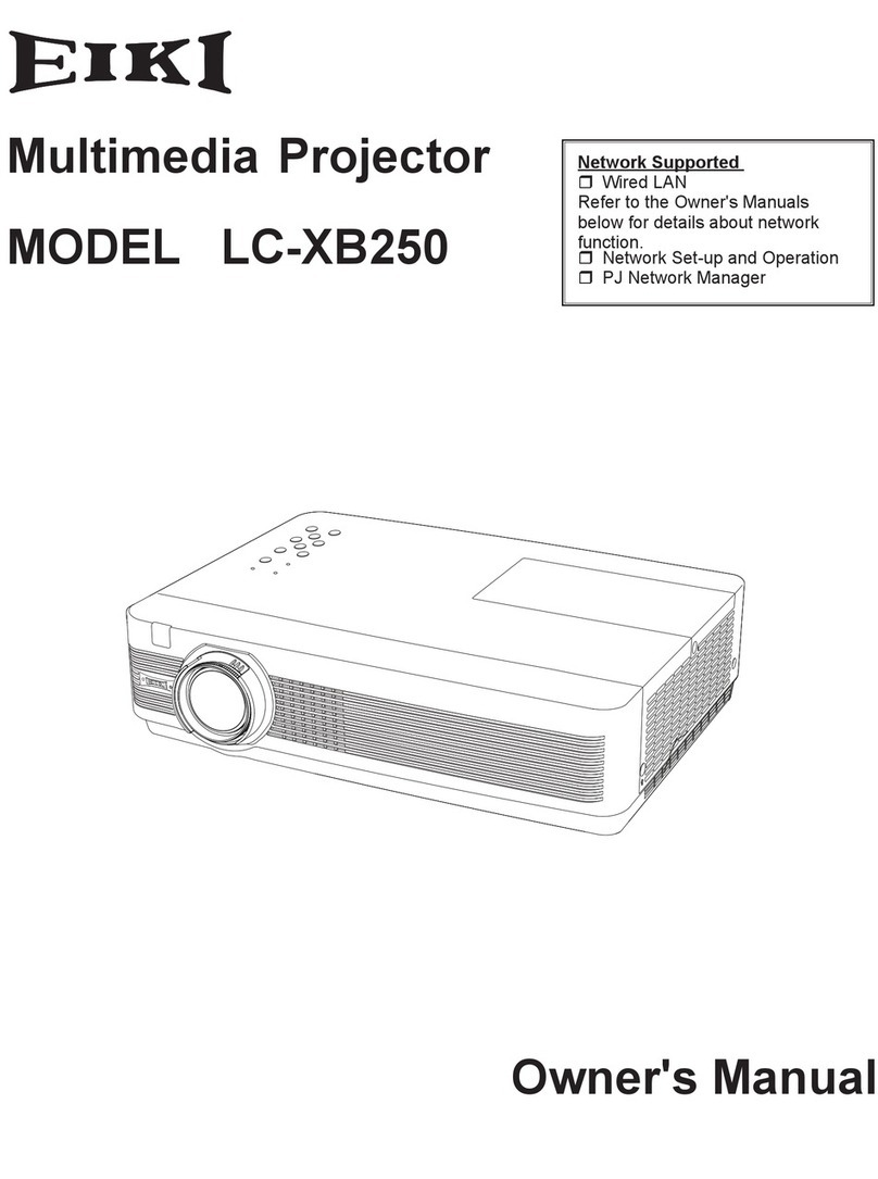 Eiki LC-XB250 User manual Eiki LC-XB250 User manual