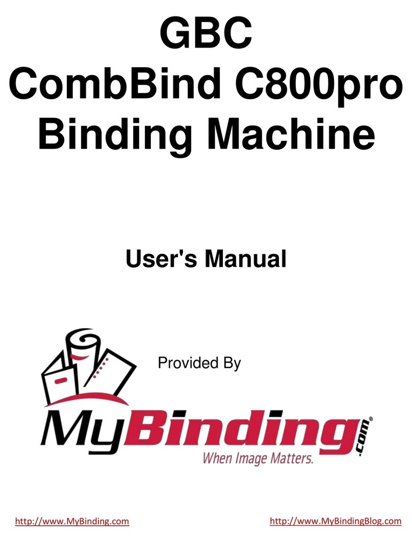 GBC CombBind C800pro instruction manual