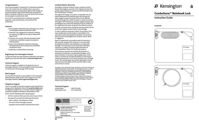 Kensington ComboSaver Manual