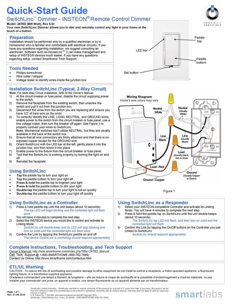 INSTEON 2476D User manual