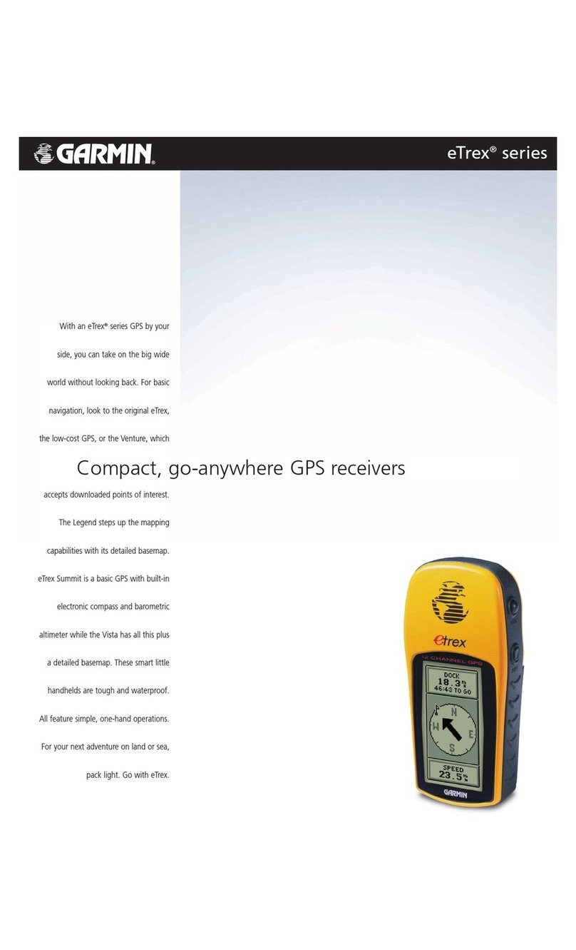 Garmin eTrex - Hiking GPS Receiver Specification sheet