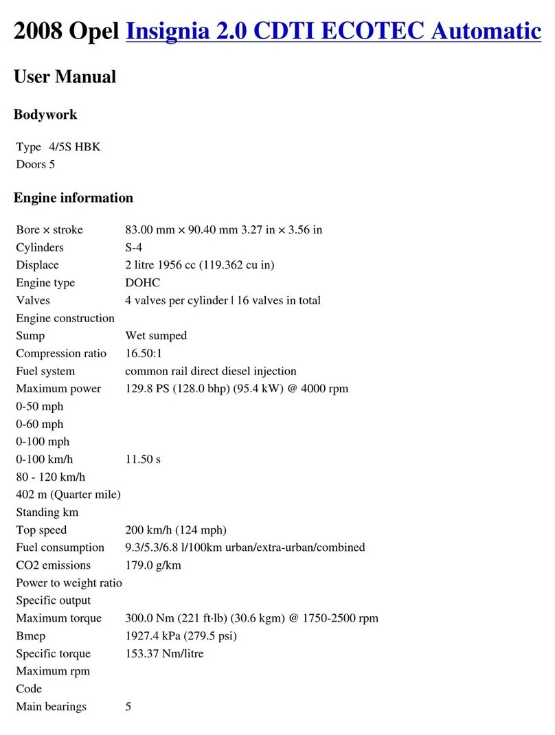 Opel 2008 Insignia User manual