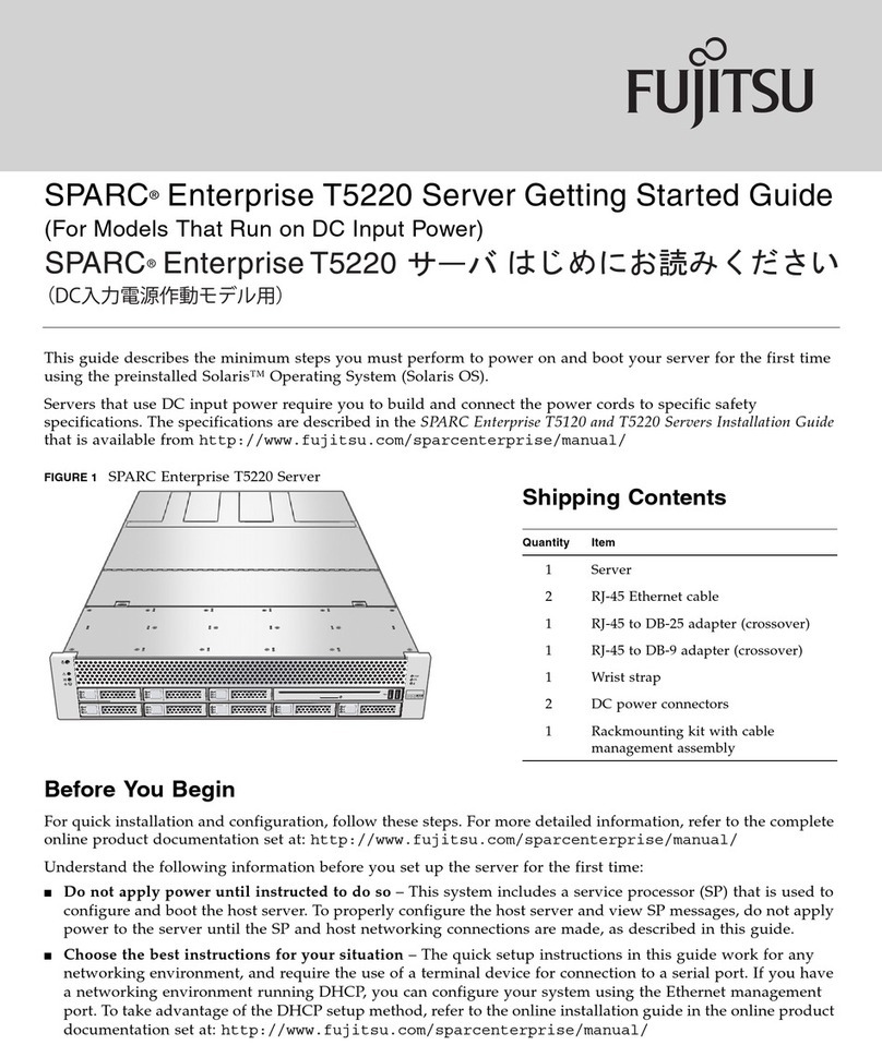 Fujitsu SPARC ENTERPRISE T5220 User manual