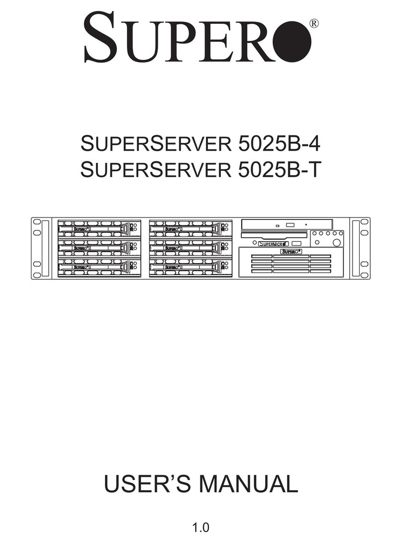 Supero Supero SUPERSERVER 5025B-4 User manual