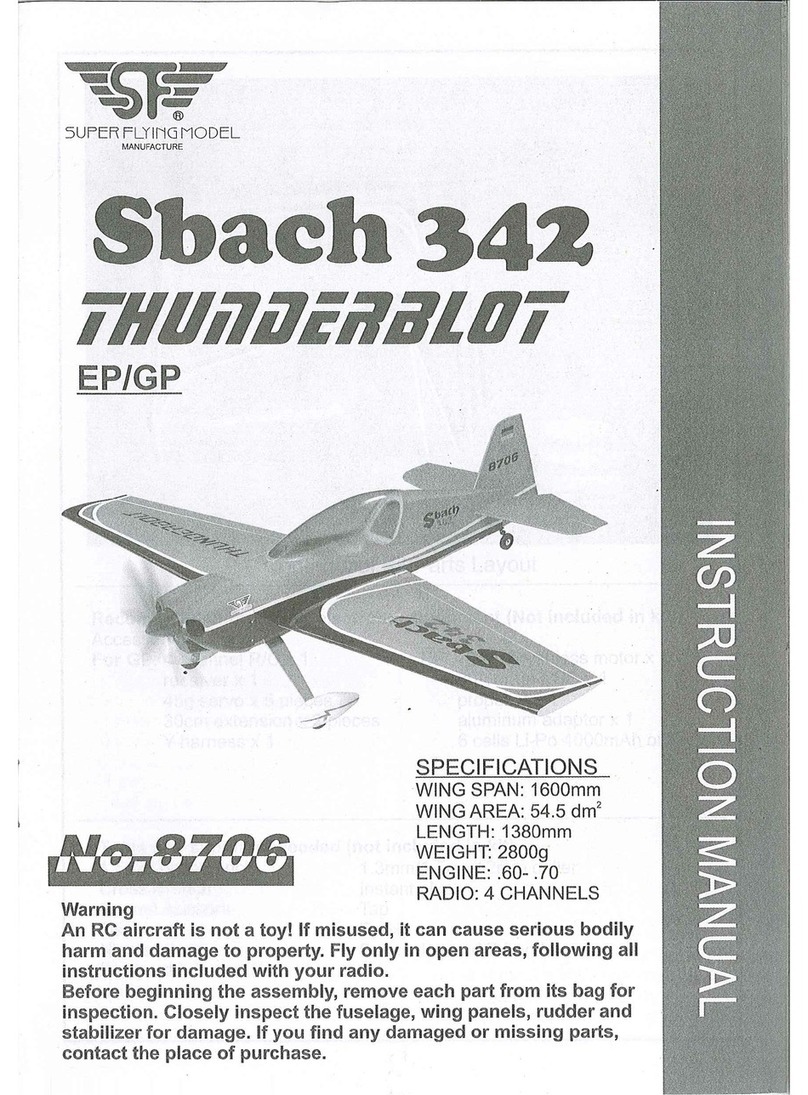 Super Flying Model Sbach 342 Thunderblot instruction manual