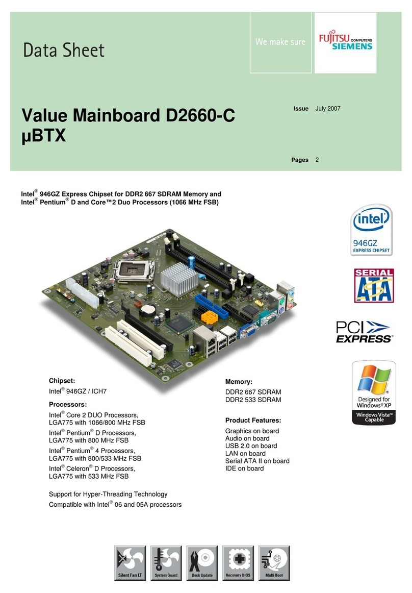 Fujitsu Value Mainboard D2660-C BTX datasheet