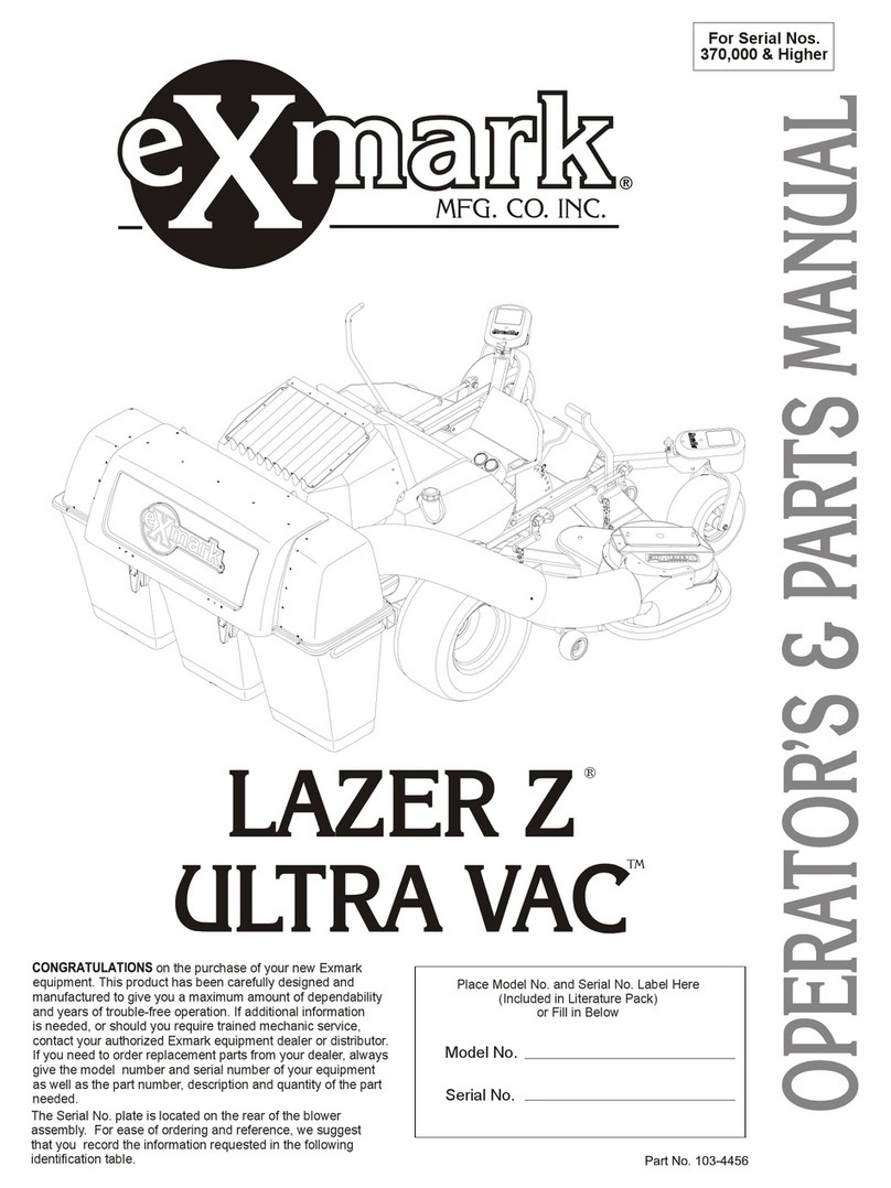 Exmark Ultra Vac Laser Z Programming manual