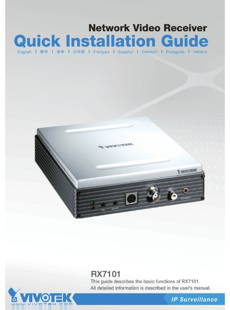 Vivotek RX7101 Quick installation guide