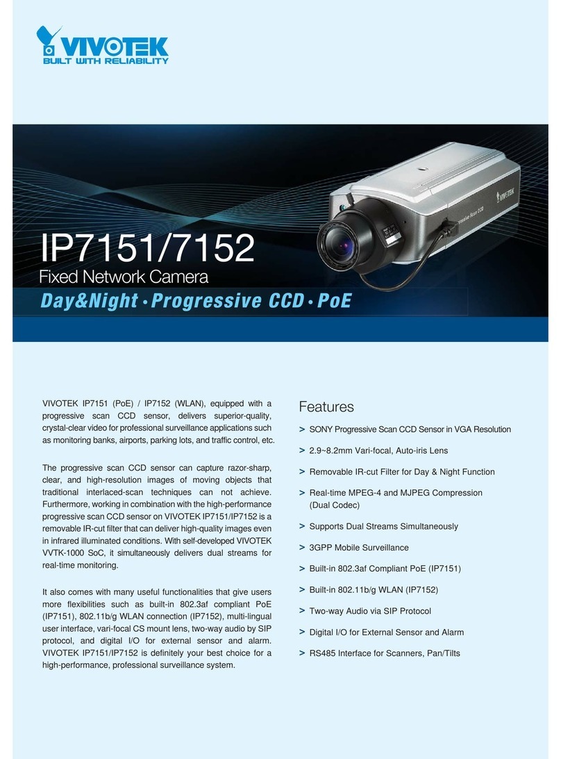 Vivotek IP7151 Specifications